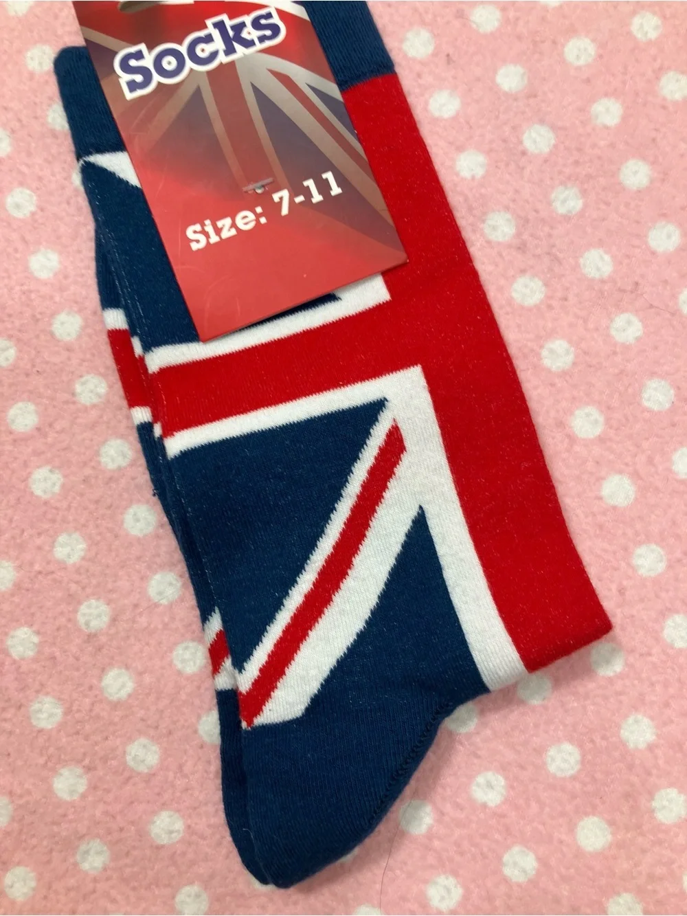 Union Jack Pattern Men's Crew Socks